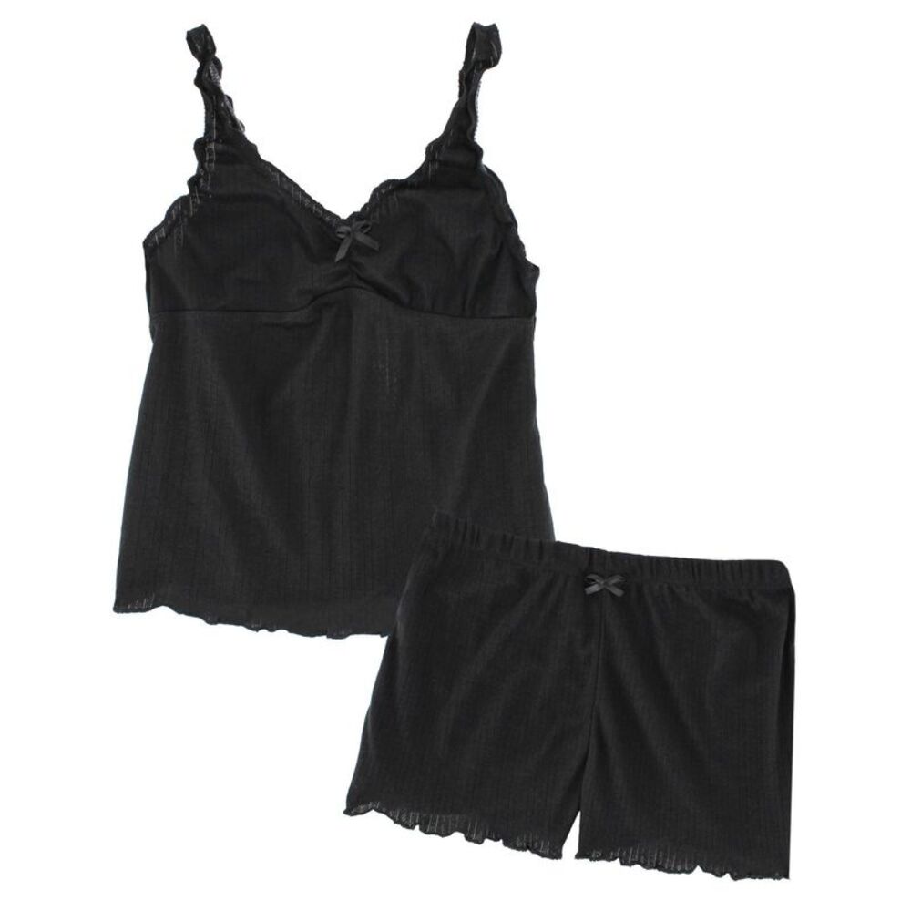Love to Sleep Ladies Pointelle 2 Piece Pajama Short Set